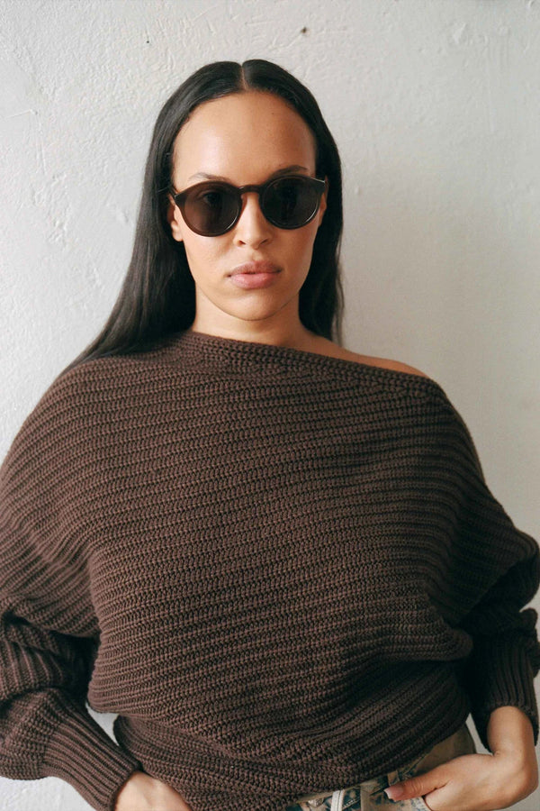 Barstow / Chocolate Acetate & Grey Solid Lens - Shade Files